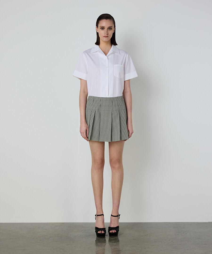 PÖTİKARE DESEN MİNİ ETEK