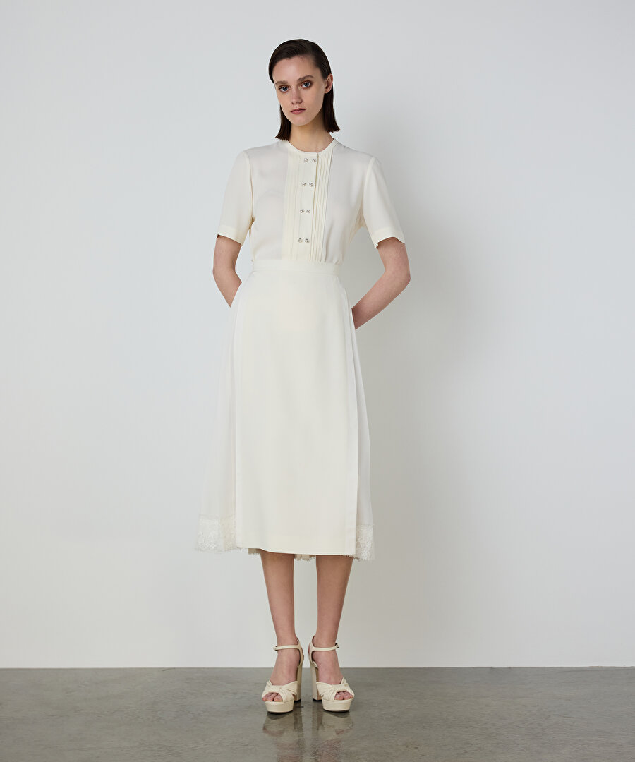 DANTEL MIX PİLELİ ETEK