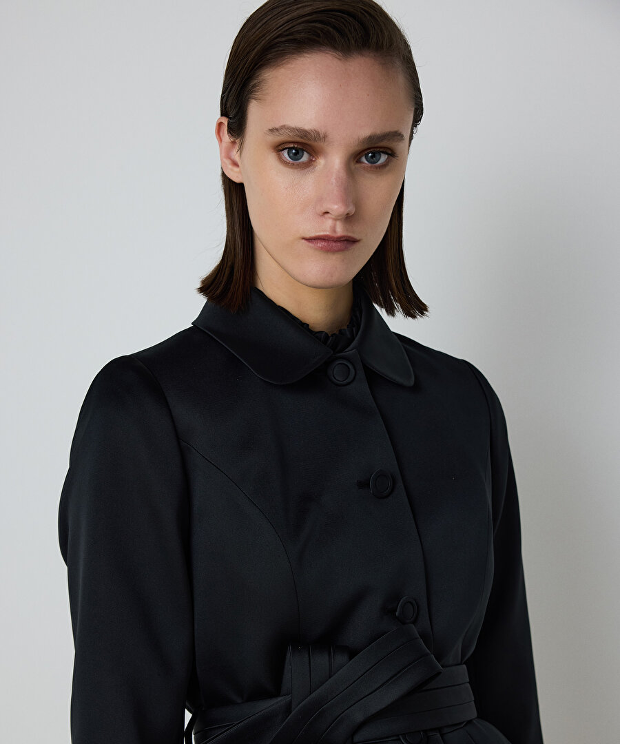 KUŞAKLI PEPLUM CEKET