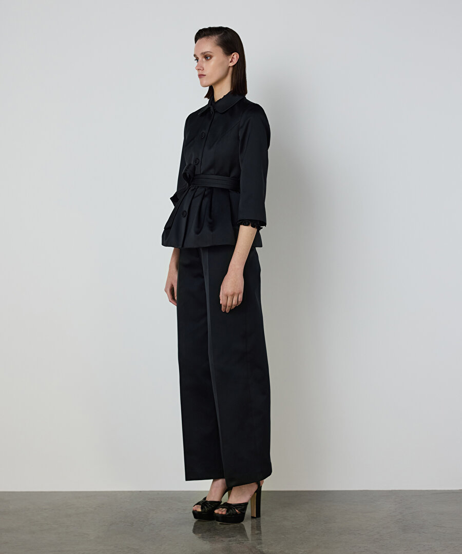 KUŞAKLI PEPLUM CEKET