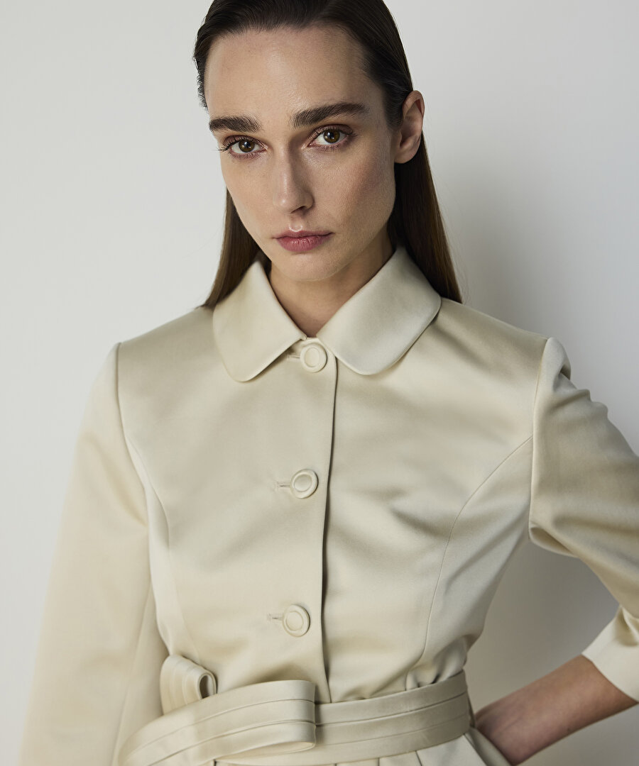 KUŞAKLI PEPLUM CEKET