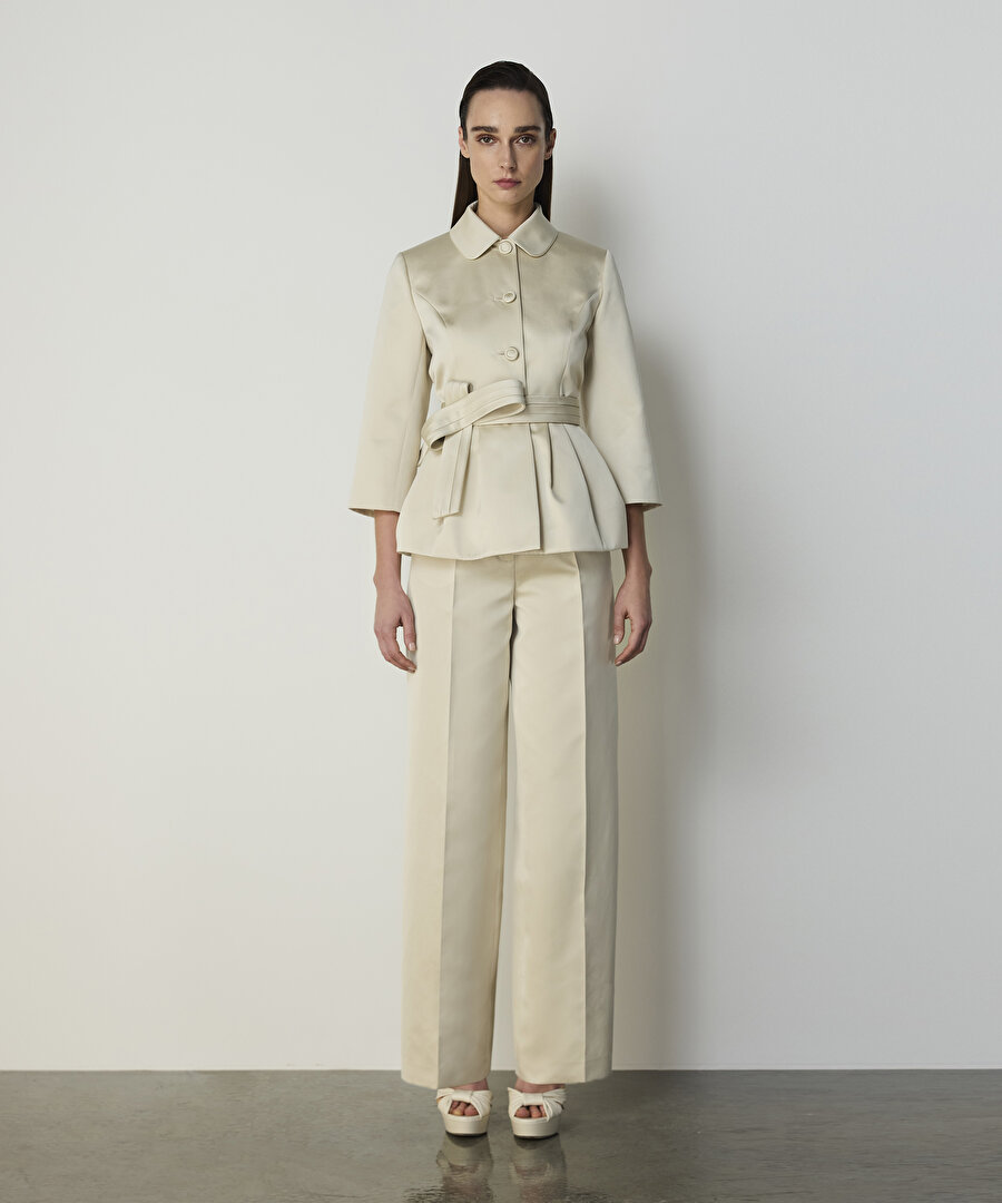 KUŞAKLI PEPLUM CEKET