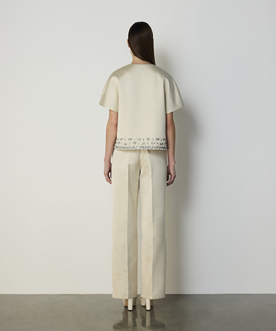 İNCİ VE STRASS TAŞ İŞLEMELİ CEKET