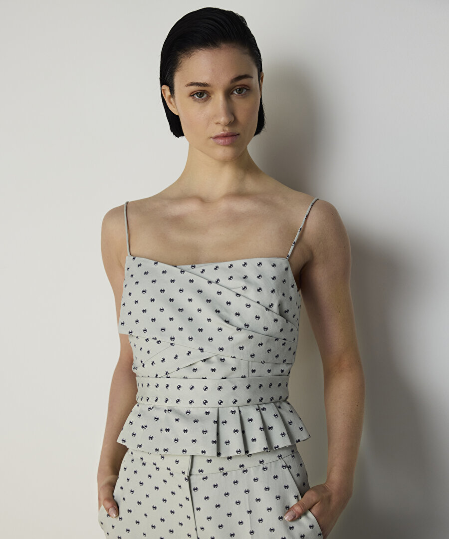 YENGEÇ DESENLİ BLUZ