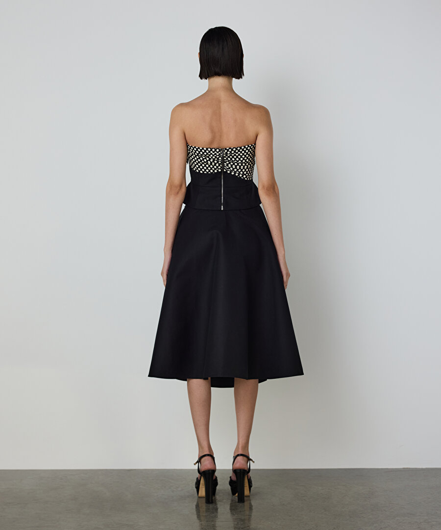 PUANTİYE DESEN MIX BLUZ