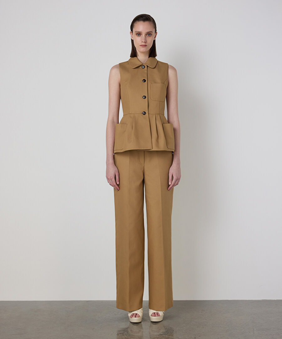 PİLELİ PEPLUM YELEK