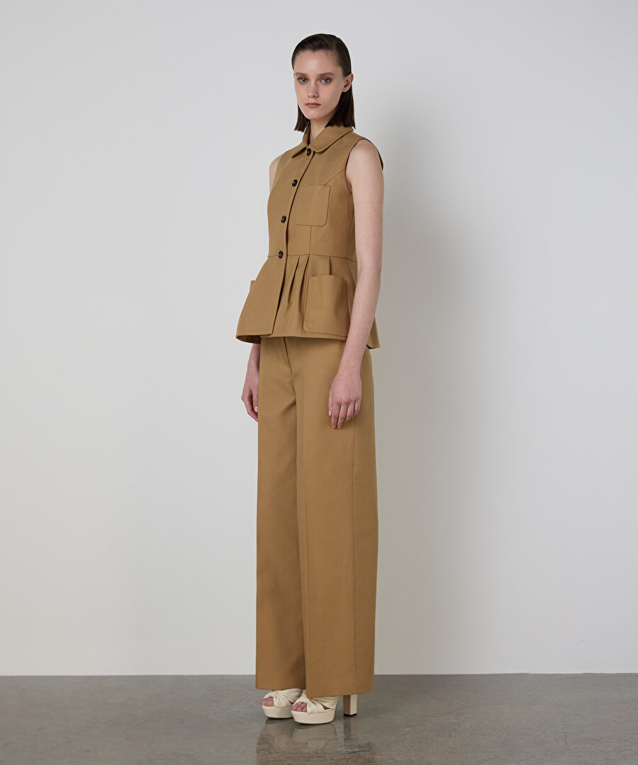 PİLELİ PEPLUM YELEK