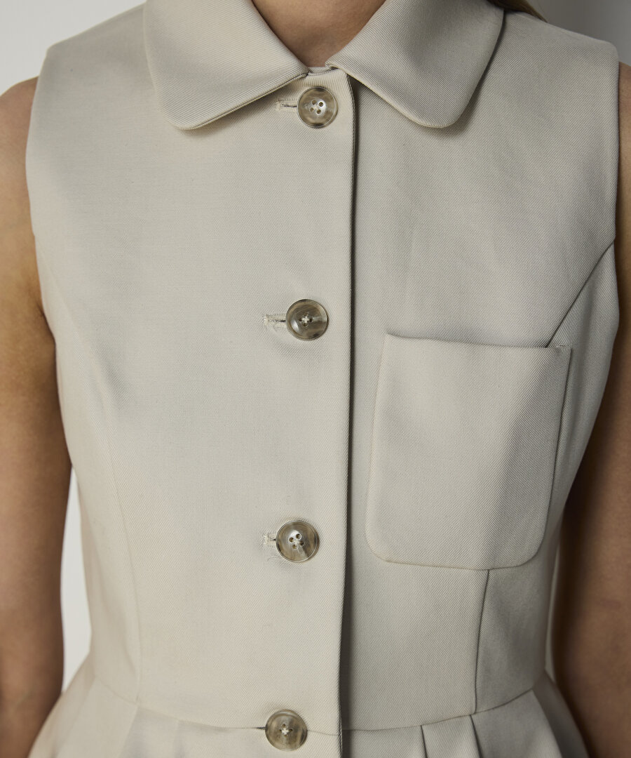 PİLELİ PEPLUM YELEK