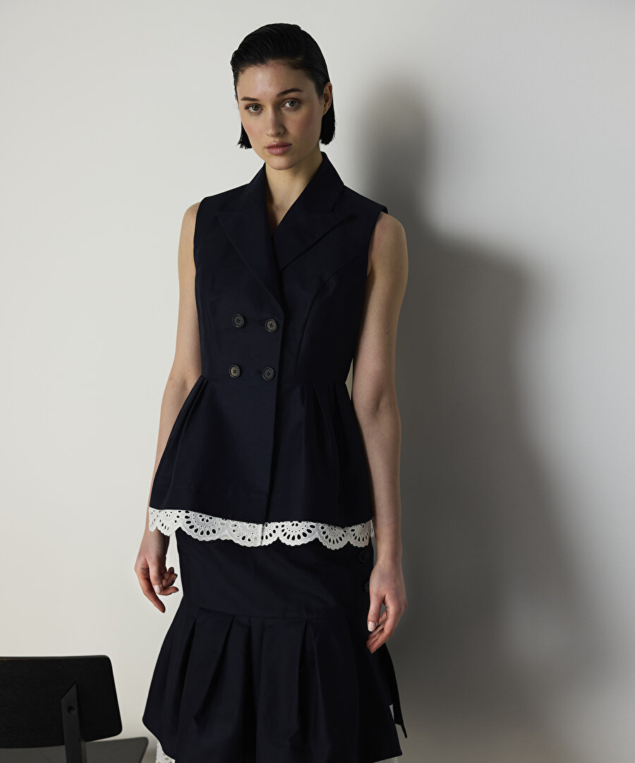 FİSTO GARNİLİ PEPLUM YELEK