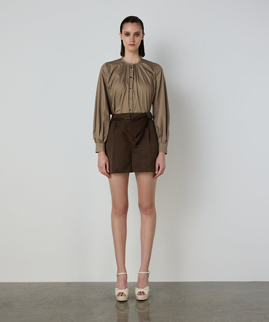 PİLELİ POPLİN TUNİK