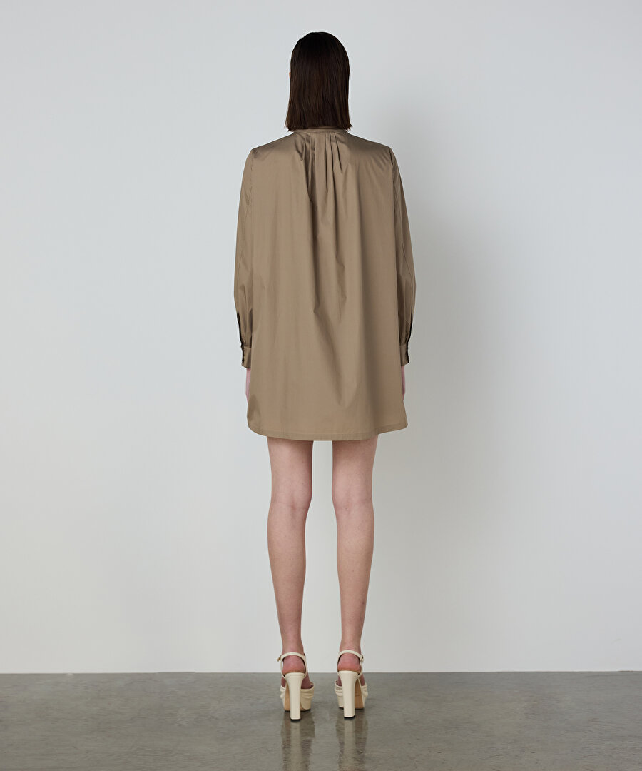 PİLELİ POPLİN TUNİK