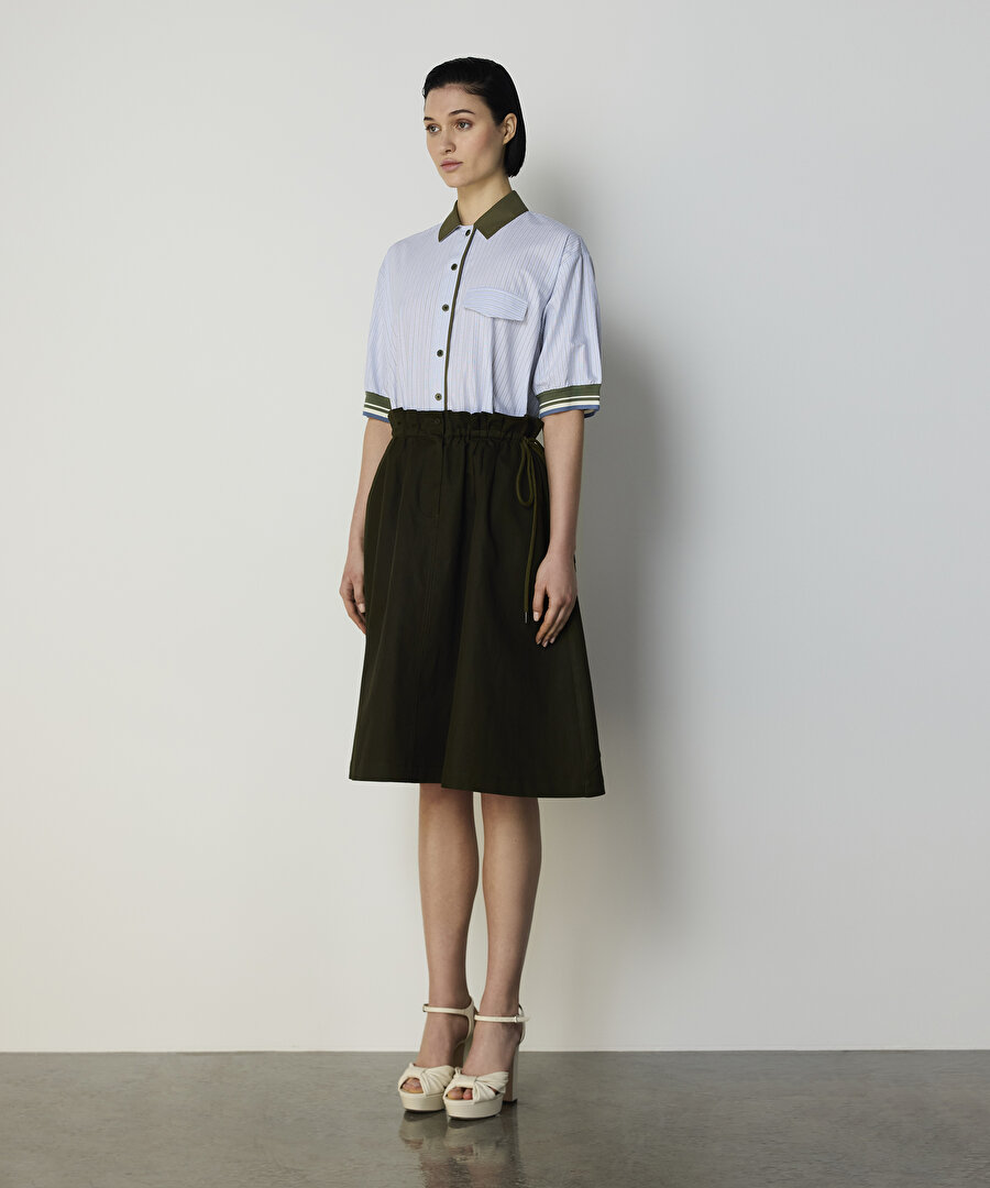 ÇİZGİ DESEN TRİKO MIX GÖMLEK