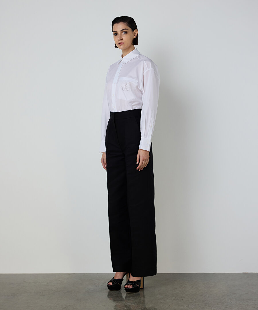 NAKIŞLI POPLİN GÖMLEK