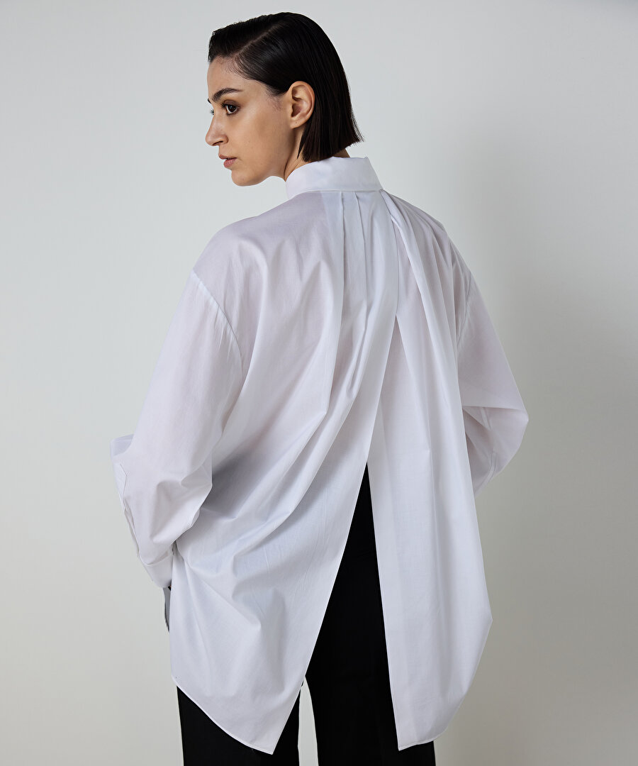 NAKIŞLI POPLİN GÖMLEK