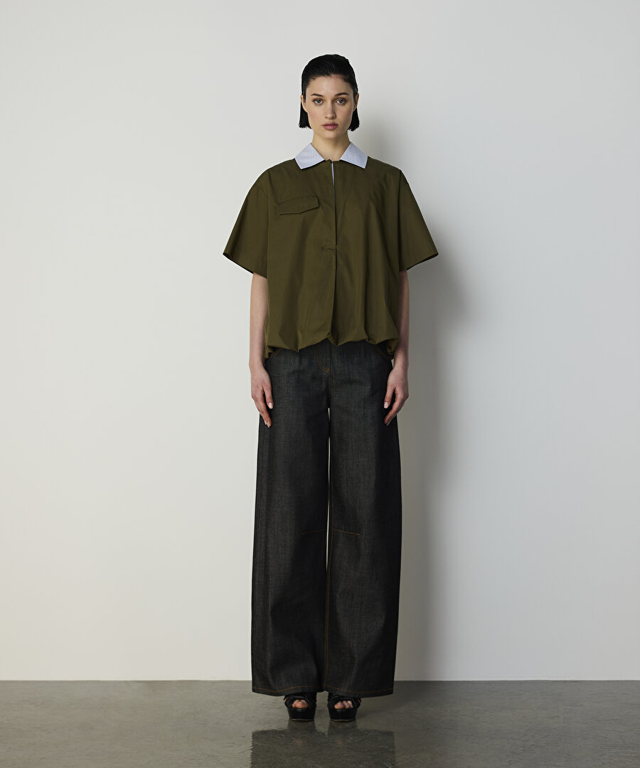 COLORBLOCK BALON GÖMLEK