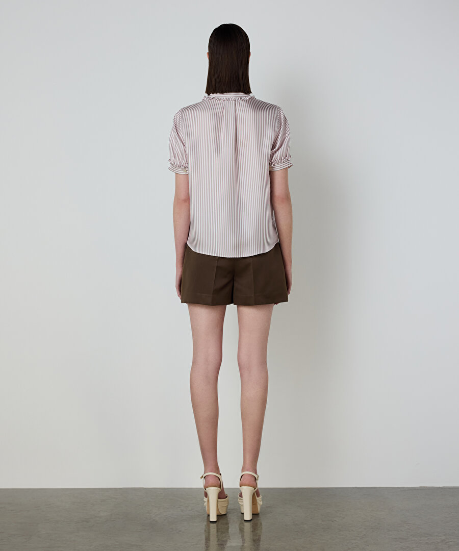 FIRFIR ŞERİTLİ İPEK GÖMLEK