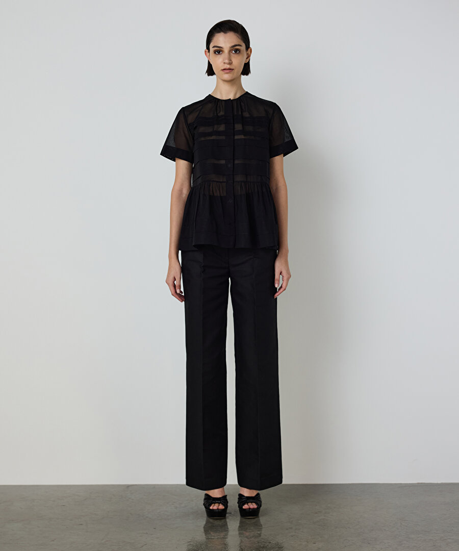 NERVÜRLÜ POPLİN GÖMLEK