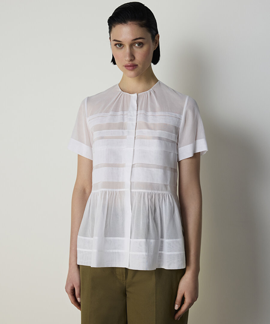 NERVÜRLÜ POPLİN GÖMLEK