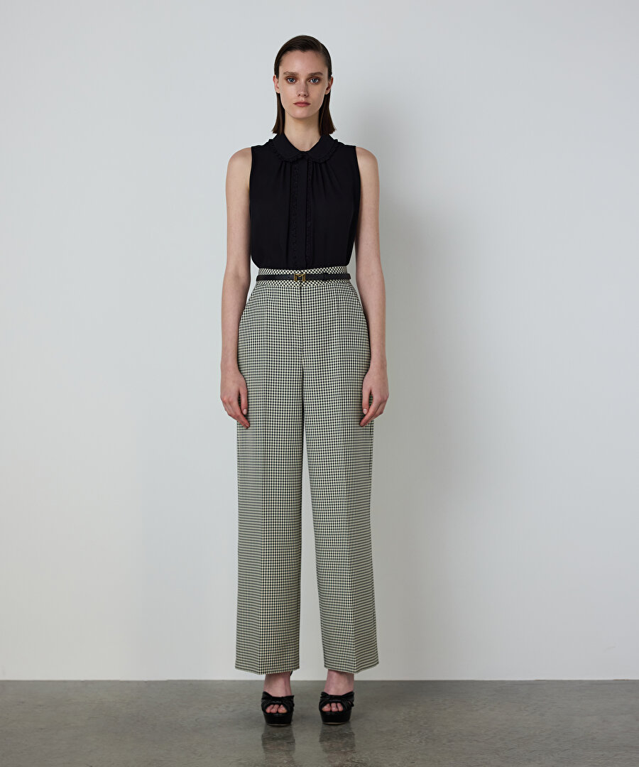 DANTEL GARNİLİ İPEK GÖMLEK