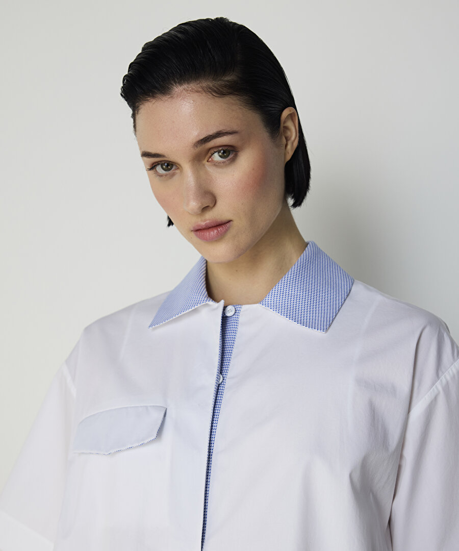 COLORBLOCK POPLİN GÖMLEK