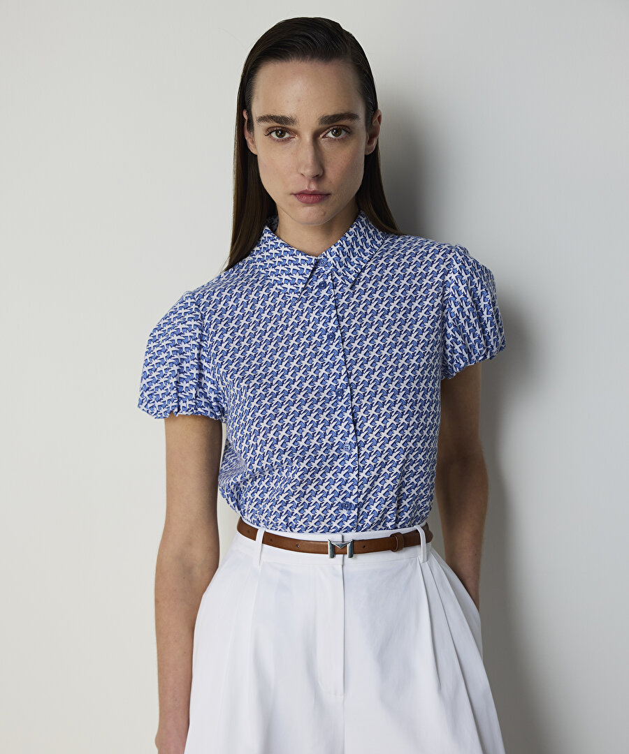 DESENLİ BALON KOL GÖMLEK