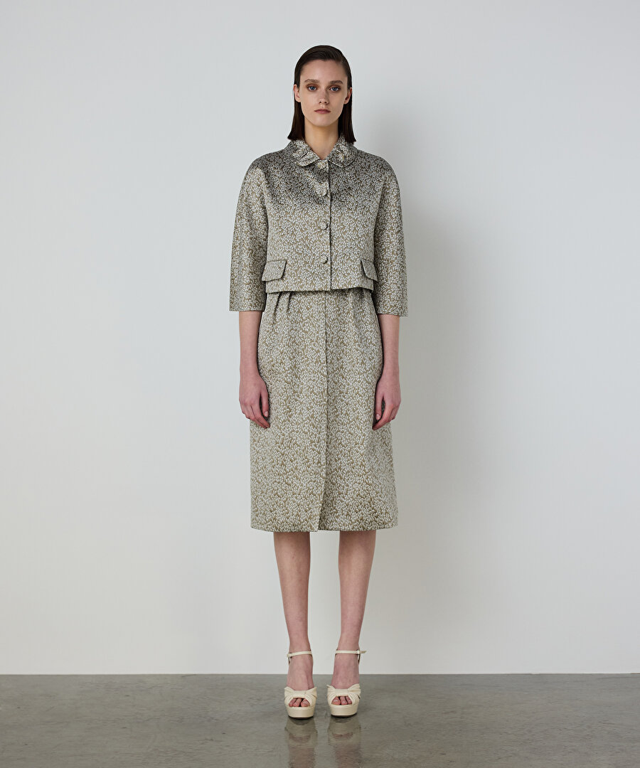 ÇİÇEK JAKARLI KAP 