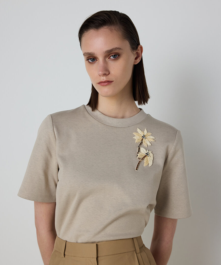 PALMİYE NAKIŞLI TİŞÖRT